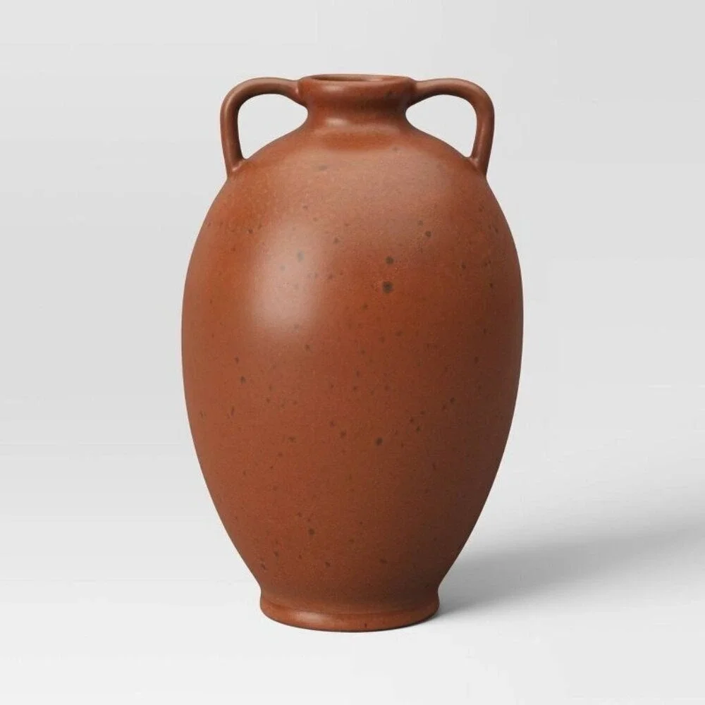 Medium Ceramic Vase with Handles Rust -‎ Threshold, Target